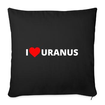 J’aime l’enfer d’Uranus - Housse de coussin décorative 45 x 45 cm - noir - Devant