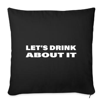 BORGONS-EN - Housse de coussin décorative 45 x 45 cm - noir - Devant