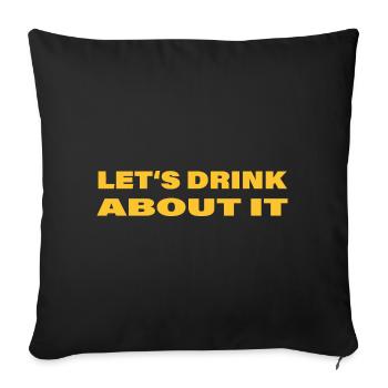 BORGONS-EN - Housse de coussin décorative 45 x 45 cm - noir - Devant