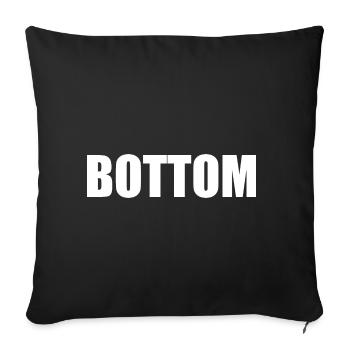 Bottom - Housse de coussin décorative 45 x 45 cm - noir - Devant