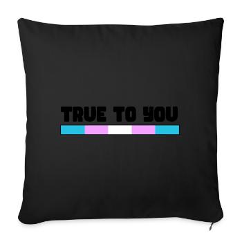 Rainbow Connection Embrace, Happy Pride - Sofakissenbezug 45 x 45 cm - Schwarz - Vorne