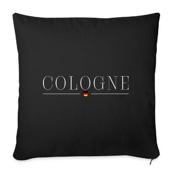 Cologne, Allemagne T-shirt élégance - Housse de coussin décorative 45 x 45 cm - noir - Devant
