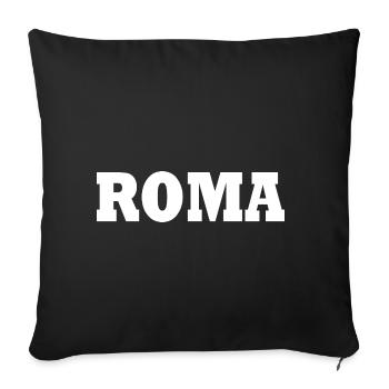 Rom - Sofakissenbezug 45 x 45 cm - Schwarz - Vorne