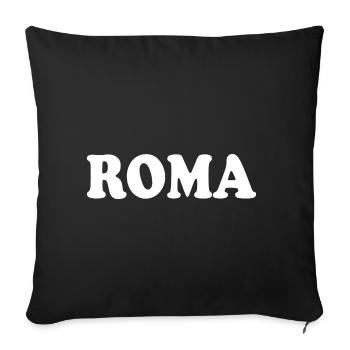 Rom - Sofakissenbezug 45 x 45 cm - Schwarz - Vorne