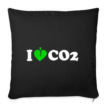 I love co2 - Sofakissenbezug 45 x 45 cm - Schwarz - Vorne