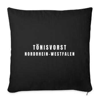 Tönisvorst, Rhénanie-du-Nord-Westphalie - Housse de coussin décorative 45 x 45 cm - noir - Devant
