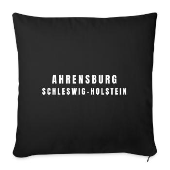 Ahrensburg, Schleswig-Holstein - Sofa pillowcase 17,3'' x 17,3'' (45 x 45 cm) - black - Front