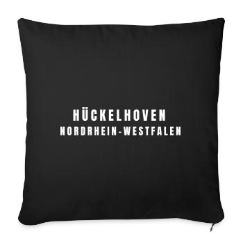 Hückelhoven, Rhénanie-du-Nord-Westphalie - Housse de coussin décorative 45 x 45 cm - noir - Devant