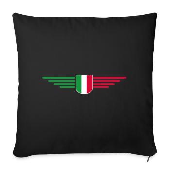 I Love Italy Tenue T-Shirt Design - Housse de coussin décorative 45 x 45 cm - noir - Devant