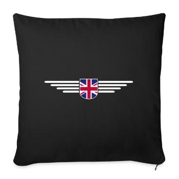 I Love Britain UK, Style Design T-Shirt - Housse de coussin décorative 45 x 45 cm - noir - Devant