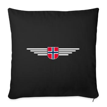 J’aime la tenue T-shirt design Norvège - Housse de coussin décorative 45 x 45 cm - noir - Devant