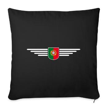 I Love Portugal, T-Shirt Outfit Design - Sofa pillowcase 17,3'' x 17,3'' (45 x 45 cm) - black - Front
