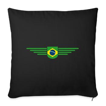 I Love Brazil Outfit T-Shirt Design Gift - Sofa pillowcase 17,3'' x 17,3'' (45 x 45 cm) - black - Front