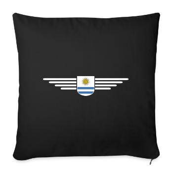 Uruguay T-Shirt – Perfect for Fans - Sofa pillowcase 17,3'' x 17,3'' (45 x 45 cm) - black - Front