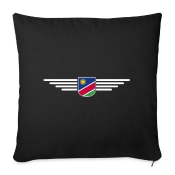 Namibia T-Shirt for Fans and Travelers - Sofa pillowcase 17,3'' x 17,3'' (45 x 45 cm) - black - Front