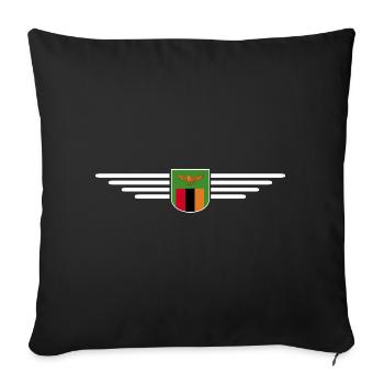 Zambia T-Shirt for Africa Fans - Sofa pillowcase 17,3'' x 17,3'' (45 x 45 cm) - black - Front