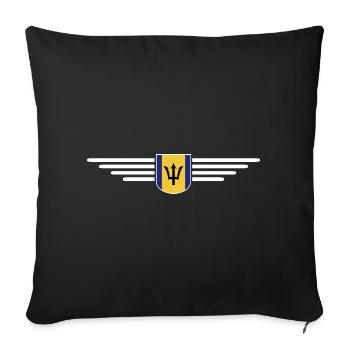 T-Shirt de la Barbade : Pure sensation des Caraïbes - Housse de coussin décorative 45 x 45 cm - noir - Devant