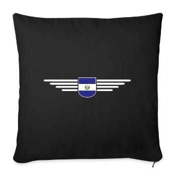 El Salvador T-Shirt Design - Housse de coussin décorative 45 x 45 cm - noir - Devant