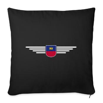 Conception de t-shirt Liechtenstein pour les fans - Housse de coussin décorative 45 x 45 cm - noir - Devant