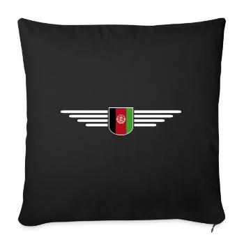 Afghanistan Design – Pride and Culture - Sofa pillowcase 17,3'' x 17,3'' (45 x 45 cm) - black - Front