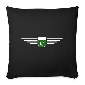 Pakistan Design – Proud of the homeland - Sofa pillowcase 17,3'' x 17,3'' (45 x 45 cm) - black - Front