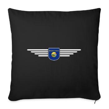 Montana Fan T-Shirt – Parfait pour les fans ! - Housse de coussin décorative 45 x 45 cm - noir - Devant