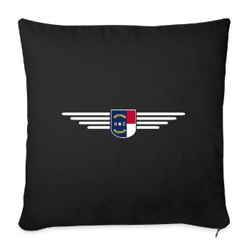 North Carolina Fan T-Shirt – Stylish & Unique - Sofa pillowcase 17,3'' x 17,3'' (45 x 45 cm) - black - Front