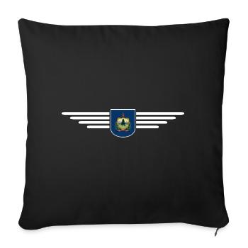 Chemise de fan du Vermont – Pure Nature - Housse de coussin décorative 45 x 45 cm - noir - Devant