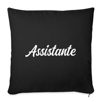 Assistante  - Housse de coussin décorative 45 x 45 cm - noir - Devant