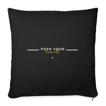 Repoussez vos limites — Conception de mentalité disciplinaire - Housse de coussin décorative 45 x 45 cm - noir - Devant