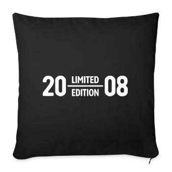 Limited Edition 2008 Birthday Gift - Sofa pillowcase 17,3'' x 17,3'' (45 x 45 cm) - black - Front