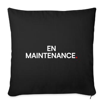 In maintenance, humor, minimal work - Sofa pillowcase 17,3'' x 17,3'' (45 x 45 cm) - black - Front