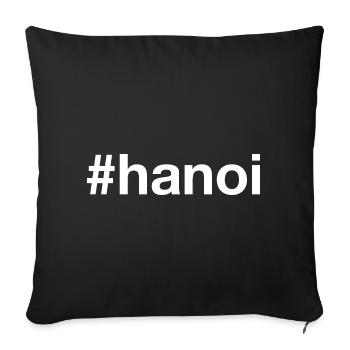 Hashtag Hanoï Vietnam - Housse de coussin décorative 45 x 45 cm - noir - Devant