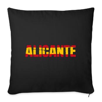 Alicante Flag Spain - Sofa pillowcase 17,3'' x 17,3'' (45 x 45 cm) - black - Front
