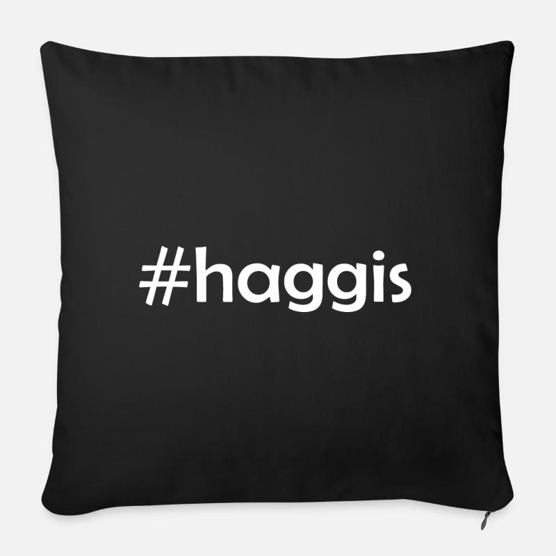 #haggis - Sofa pillowcase 17,3'' x 17,3'' (45 x 45 cm) - black