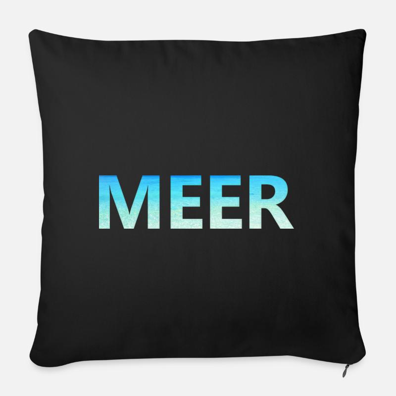 Meer - Sofakissenbezug 45 x 45 cm - Schwarz