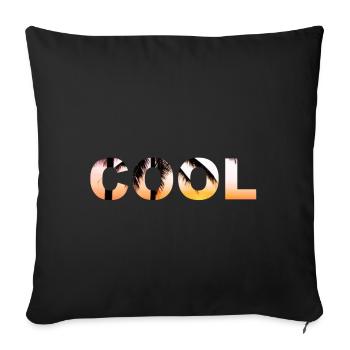 COOL cool cool cool police - Housse de coussin décorative 45 x 45 cm - noir - Devant