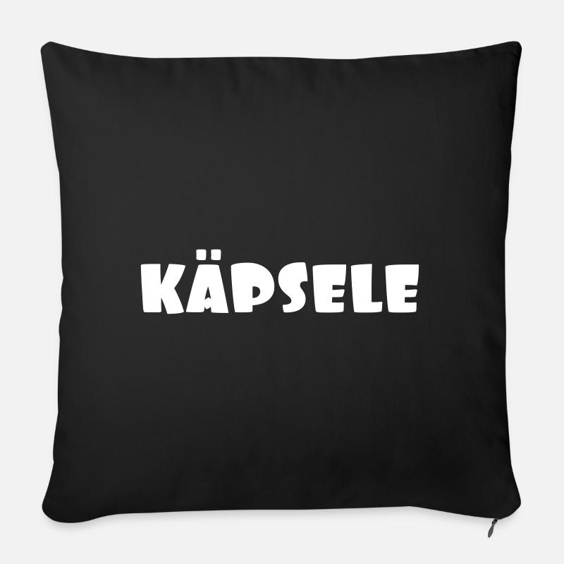 Käpsele - Sofakissenbezug 45 x 45 cm - Schwarz