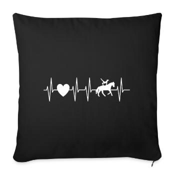 Volti battement de coeur - Housse de coussin décorative 45 x 45 cm - noir - Devant