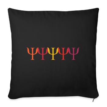 Psychologie rétro - Housse de coussin décorative 45 x 45 cm - noir - Devant