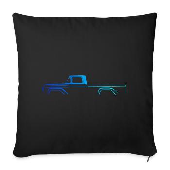 Pickup Musclecar USA - Sofakissenbezug 45 x 45 cm - Schwarz - Vorne