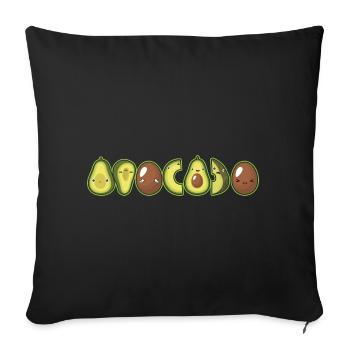 Avocado Lover Guac Guacamole Keto Ketogenic Whether - Sofa pillowcase 17,3'' x 17,3'' (45 x 45 cm) - black - Front