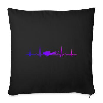 Divers Free Dive Diver Diving Diving - Sofa pillowcase 17,3'' x 17,3'' (45 x 45 cm) - black - Front