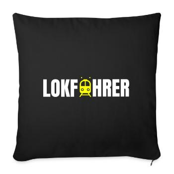 Lokführer Design - Sofakissenbezug 45 x 45 cm - Schwarz - Vorne