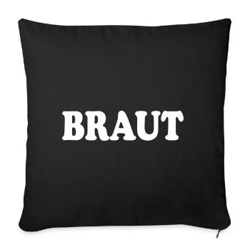 Braut - Sofakissenbezug 45 x 45 cm - Schwarz - Vorne