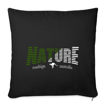 NATURE roadsign australia - Sofa pillowcase 17,3'' x 17,3'' (45 x 45 cm) - black - Front
