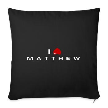 I hate Matthew - Sofa pillowcase 17,3'' x 17,3'' (45 x 45 cm) - black - Front
