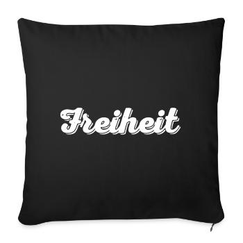 Freiheit - Sofakissenbezug 45 x 45 cm - Schwarz - Vorne