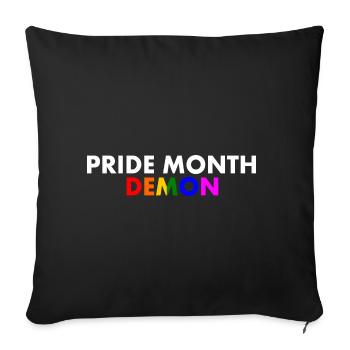 pride month demon - Housse de coussin décorative 45 x 45 cm - noir - Devant