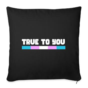 Étreinte de connexion arc-en-ciel, fierté heureuse - Housse de coussin décorative 45 x 45 cm - noir - Devant